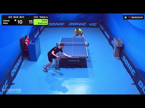 13:15 Oleksii Mitla 0-3 Vitalii Krokhmal 06.08.2023 TT Euro.Cup Ukraine Master. Table 4