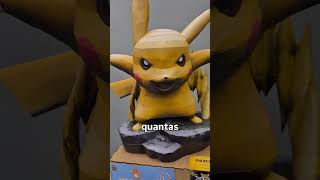 Transformei Papel em um Pikachu Gigante ⚡#pokemon #pikachu #papercraft #pokémon #shorts #artesanato