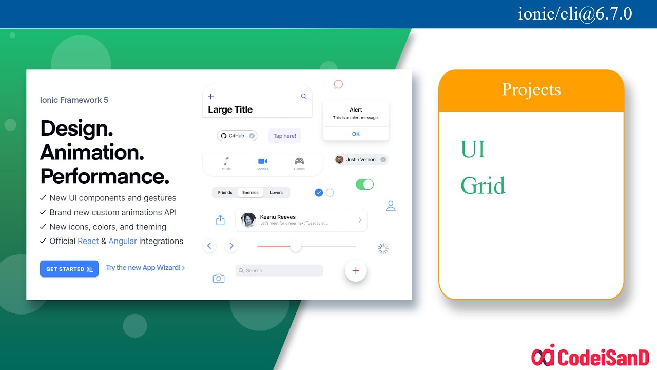 Grid ionic 5 UI tutorial