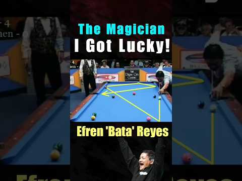 Efren Bata Reyes is really lucky #efrenreyes #efrenbatareyes #magic #billiards #8ballpool #9ball