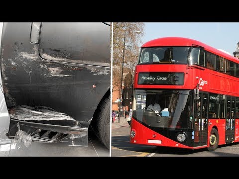 Bus Crash vs Nissan GTR!