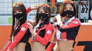 スーパーGT2021 第2戦 富士㊷ 霧原のあん(@kiriharanoan)さん 朝比奈果歩(@asahina_kaho)さん 宇佐美なお(@ususmi_2525)さん JLOC レースクイーン