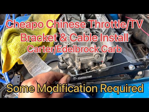1970 Ford Falcon knock off cheapo Throttle Cable Bracket Edelbrock/Carter 302 Install