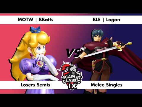 Scarlet Classic IX Melee - BBatts (Peach) vs Logan (Marth) - Losers Semis