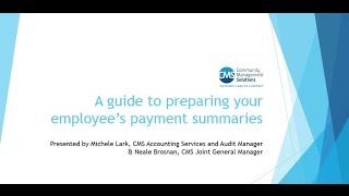 CMS Payment Summaries Guide