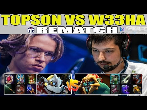 TOPSON CLOCKWERK VS W33HA HUSKAR MID LANE - INTENSE BATTLE - REMATCH - DOTA 2 DOTA 2
