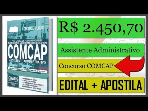 Edital Concurso Público COMCAP 2020 - Apostila Para Assistente Administrativo