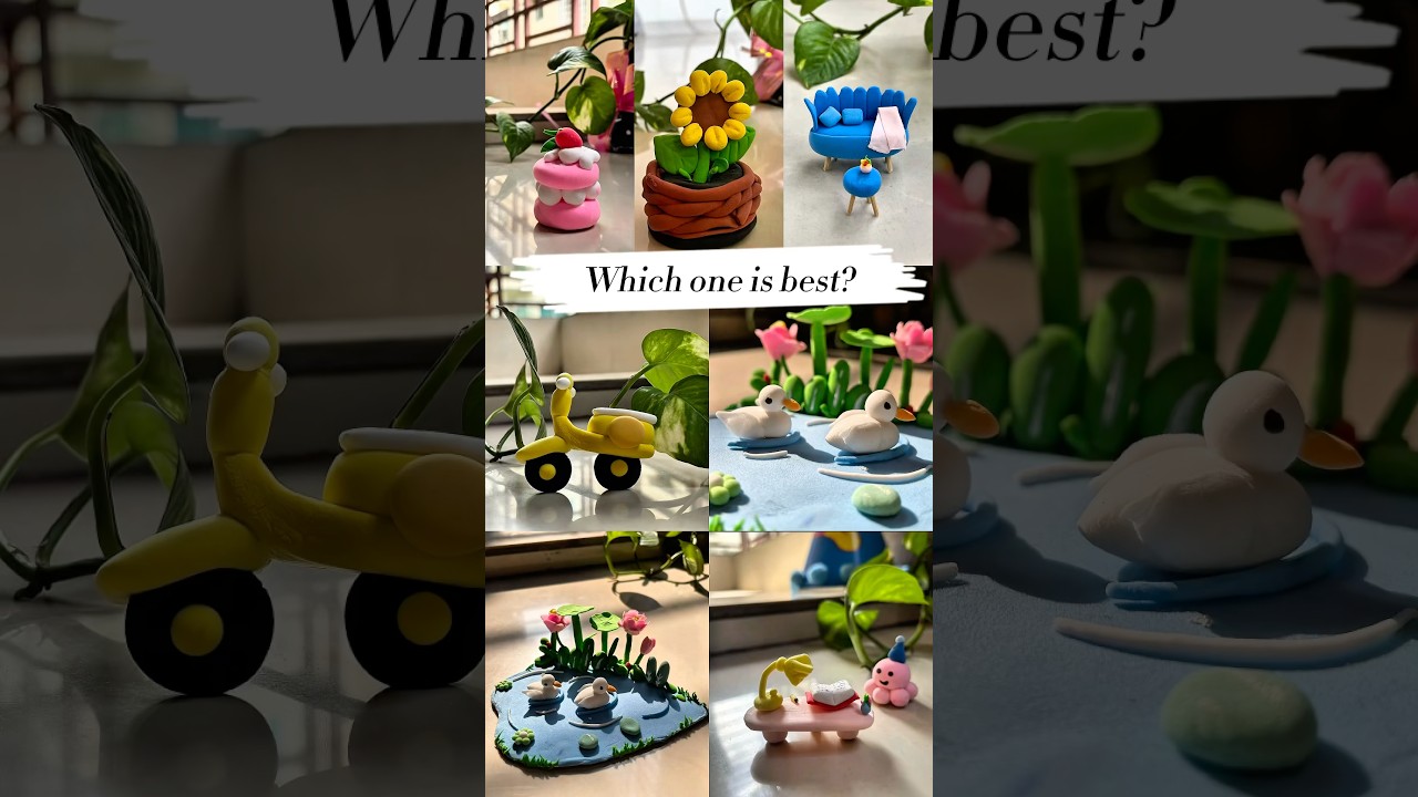 7 DIY Clay Ideas | Clay art for kids || #shorts #clay #clayart #cute