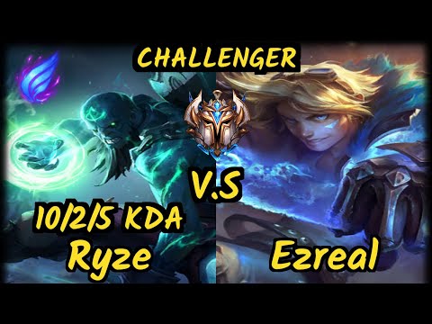 G2H Xico (RYZE) vs EZREAL - 10/2/5 KDA MID CHALLENGER GAMEPLAY - EUW