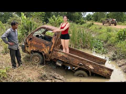 [TIMELAPSE] Genius Girl RESTORATION Abandoned DAEWOO 500KG Truck Found in a Pond | Full Rebuild