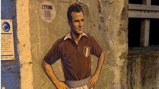 Un'opera di street art per Valentino Mazzola a Cassano d'Adda: «Il capitano torna a casa»