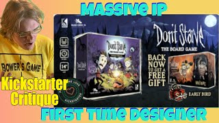 Don't Starve: The Board Game - BIG IP Means Big $$? - Kickstarter Critique Review
