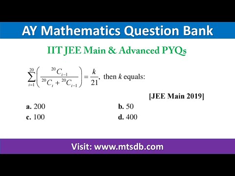 Sigma ((20Ci-1)/(20Ci-1 + 20Ci))^3 = k/21, Then k Equals | IIT JEE Main Advanced Solutions