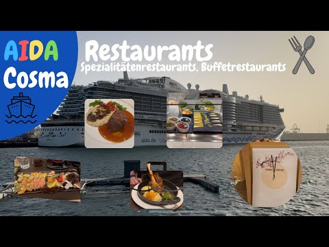 AIDAcosma Restaurants  | Beach House, French Kiss, Street Food, Mamma Mia, Best Burger, Yachtclub… |
