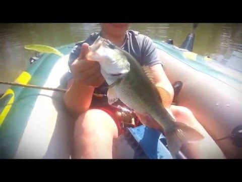 Bass Fishing In Inflatable Bass Boat In 2020  !!