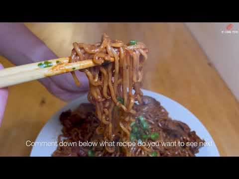 Most Famous Korean Noodle Recipe?!?! Jjapaguri with Steak/Ram-Don (짜파구리) - The Cooking Potato