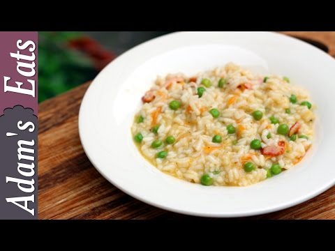 Bacon and pea risotto | simplest risotto recipe