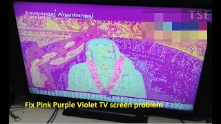 Fix Pink Purple Violet TV screen problem HDMI LED TV Sony Bravia