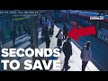 VIDEO Security Guard S Quick Action Saves Woman From Oncoming Train