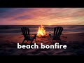 Serene Sunset Beach Ambience ️ 1 Hour Relaxing Waves Bonfire Crackles Sleep Aid Meditation