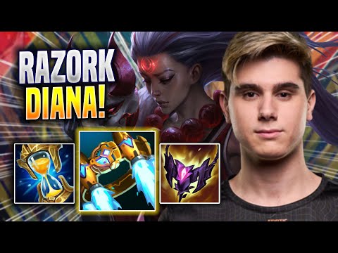 RAZORK IS A MONSTER WITH DIANA! - FNC Razork Plays Diana JUNGLE vs Karthus! | Season 2022