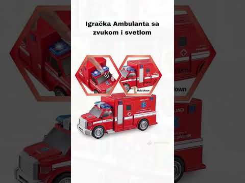 Vatrogasni Kamion sa dizalicom igračka (ZVUK+SVETLO)
