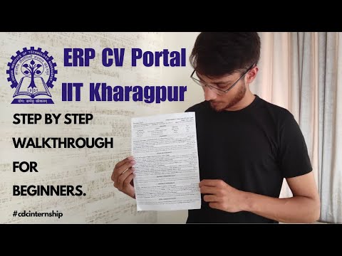 ERP CV Portal | CDC Internship | IIT Kharagpur | Step by Step Walkthrough by Shivam Goel