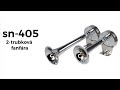 Elektromagnetická duálna fanfára 12V - chrómová 210/275mm - Video Youtube