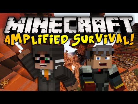 Minecraft: Amplified Hardcore Survival Ep. 1 - DOWN WE GO! (HD)