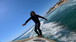 Do you need a $1000 surfboard to have fun? Surfing Terramar Point, CA