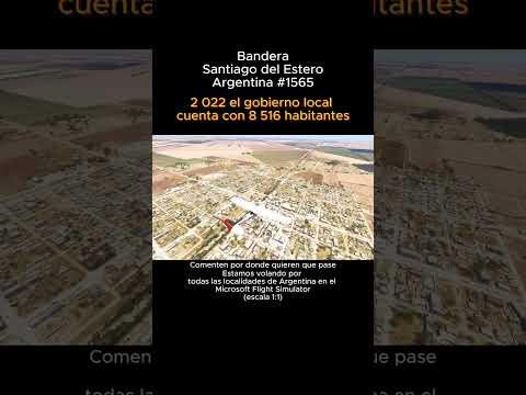 Bandera, Santiago del Estero desde el Microsoft Flight Simulator