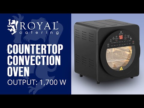 video - Countertop Convection Oven - 1,700 W - 12 programmes - incl. oven rack, baking sheet, rotisserie and drip tray