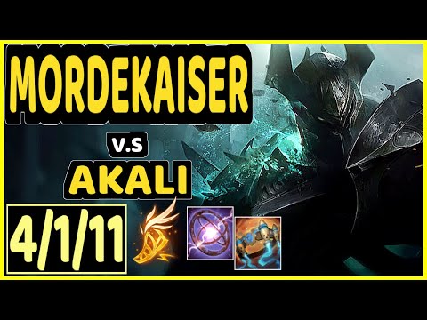 SKT T1 FAKER (MORDEKAISER) vs AKALI - 4/1/11 KDA MID CHALLENGER GAMEPLAY - KR