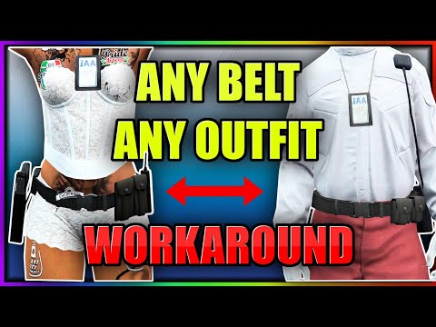 GTA5 I *WORKAROUND* ANY BELT ON ANY OUTFIT GLITCH! (All Consoles) MALE AND FEMALE!