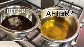 Download lagu How To Turn Dark Used Cooking Oil Into a Clear Crystal Cooking Oil / something gone wrong mp3