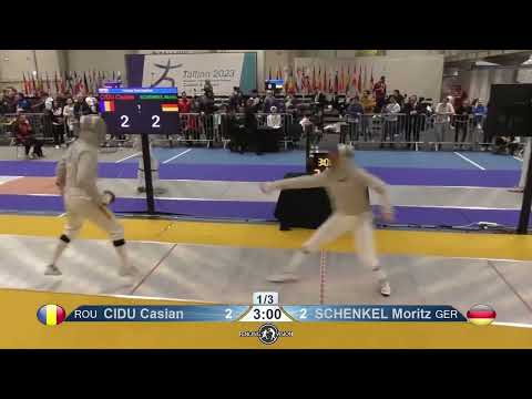 European Championships 2023 CMS - L8 - Casian Cidu ROU v Moritz Schenkel GER