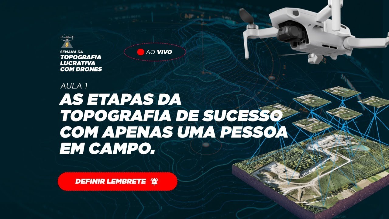 Aula 1: As etapas da topografia de sucesso com apenas uma pessoa em campo.
