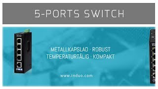 Kompakt industriell 5-portars switch