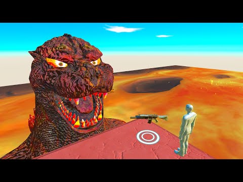 Deadly FPS Parkour Around Lava Godzilla - Animal Revolt Battle Simulator