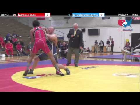 Dual #13 - 98 KG - Marcus Finau (USA #1) vs. Ruslan Mukhamadiyarov (INT)