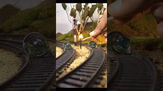 TWO RAILROADS VS TWO TRAINS  : TRAIN CRASH 😱