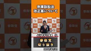 1 刑事訴訟法改正案について#神谷宗幣 #参政党 #参政党は止まらない #ひとりひとりが日本