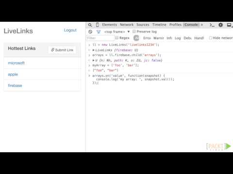 Learning Firebase Understanding Arrays | packtpub com