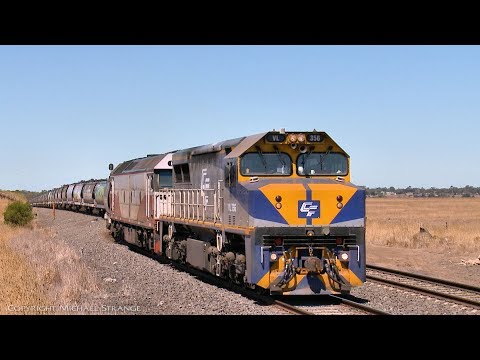 QUBE Broad Gauge Grain Train Arrives At Gheringhap (4/2/2018) - PoathTV Australian Railways