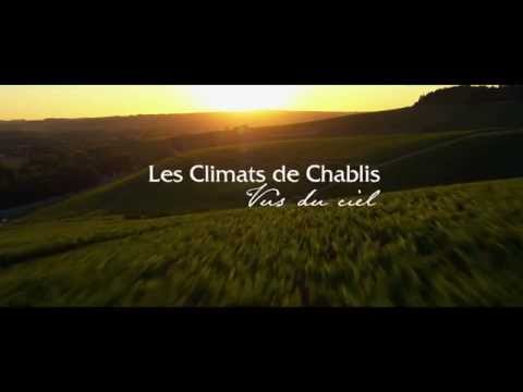 The Chablis winegrowing region seen from the sky