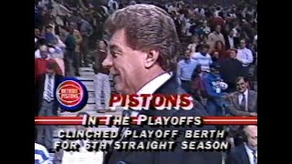 Pistons Clinch After John Long's Garbage Time Pizza Jumper (1989)