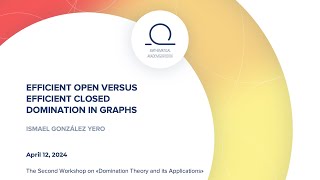 Efficient open versus efficient closed domination in graphs, Ismael González Yero