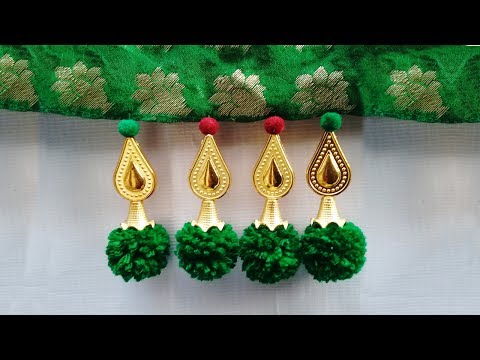 How to make saree kuchu with pom poms & beads l how to make saree kuchu/ tassels l kuchu design# 24 Video