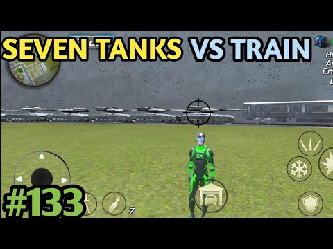 CAN SEVEN SUPER TANK'S STOP TRAIN | ROPE FROG NINJA HERO GAMEPLAY