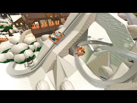 Sled Coaster ⬩ Let's Build Winter Park! #8 (Theme Park Tycoon 2)